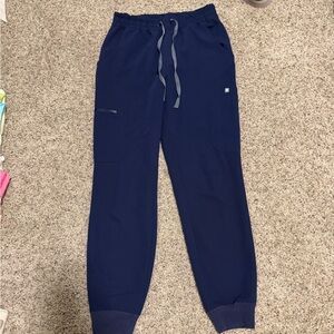 Figs navy Uman high-waisted relaxed jogger scrub pants
